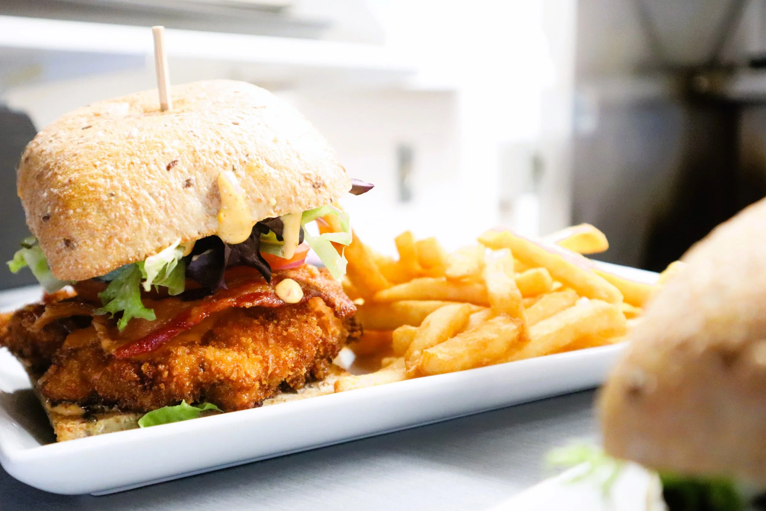 Fried Chicken Club with Fries